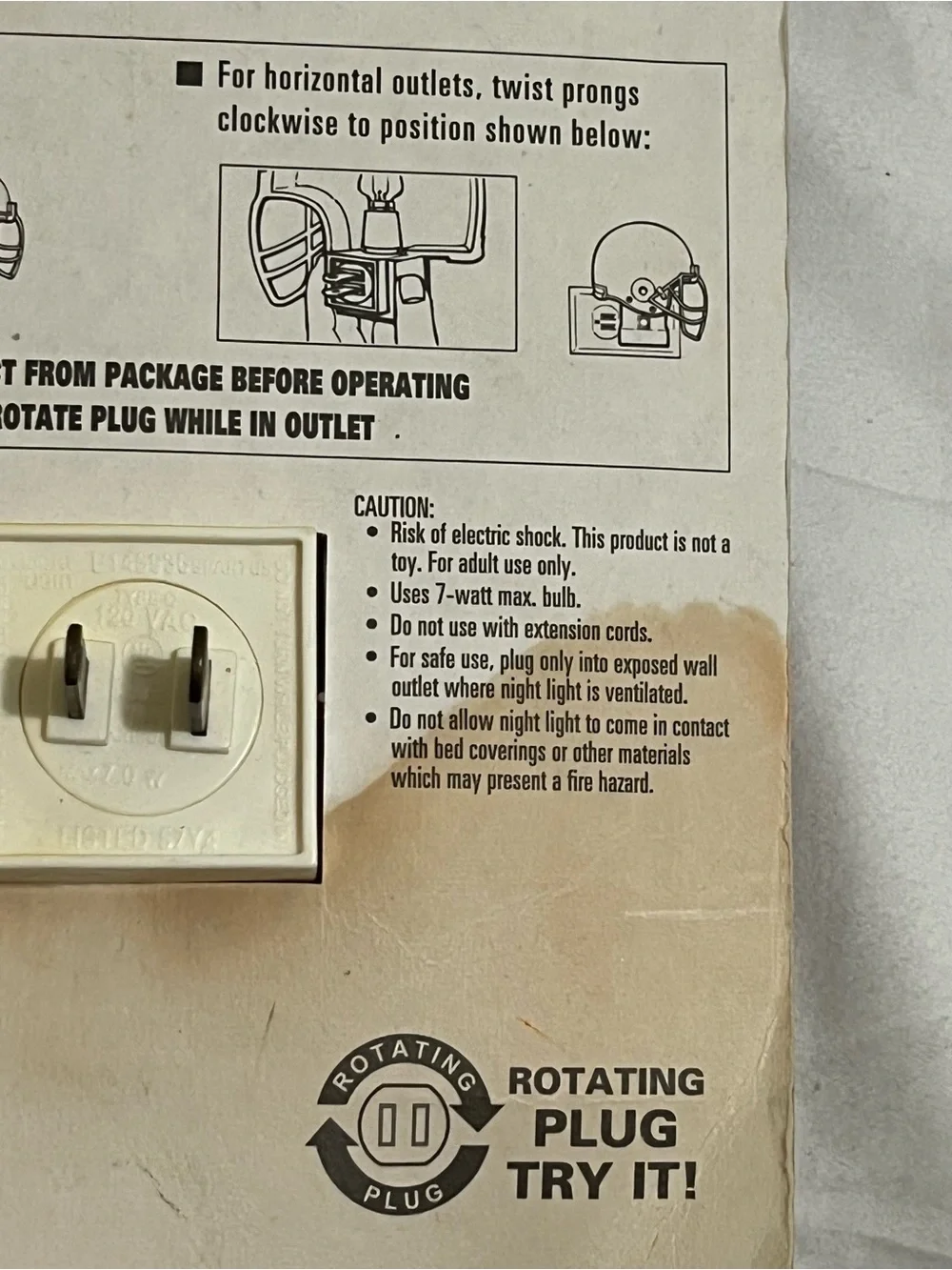 Vintage NFL Buffalo Bills Red LED Helmet Night Light New in Package